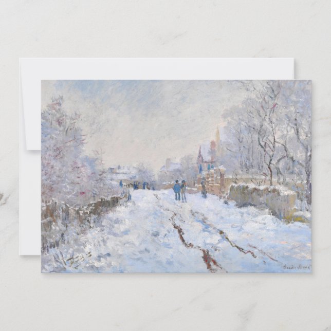 Invitación Claude Monet - Escena de nieve en Argentina (Anverso)