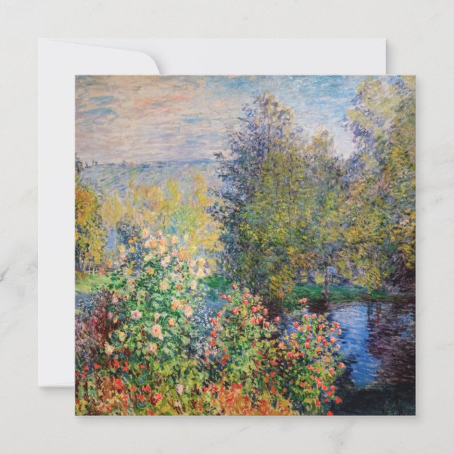 Invitación Claude Monet - Esquina del jardín de Montgeron (Anverso)