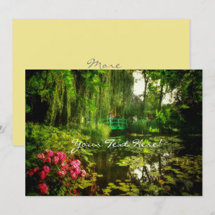 Invitación Claude Monet Estanque de Giverny con Lirios Invita