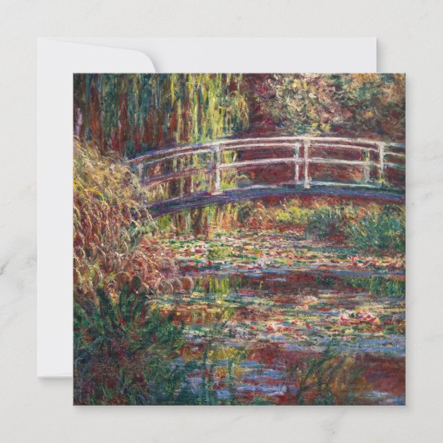 Invitación Claude Monet - estanque de Lily del Agua, Armonía  (Anverso)