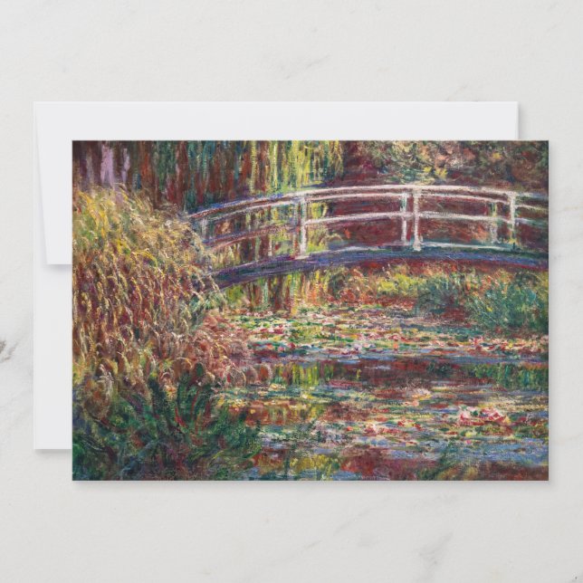 Invitación Claude Monet - estanque de Lily del Agua, Armonía  (Anverso)