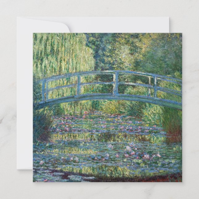 Invitación Claude Monet - estanque de Lily del Agua, Armonía  (Anverso)