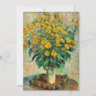 Invitación Claude Monet - Flores de alcachofa de Jerusalén