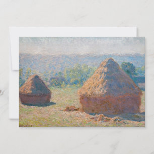 Invitación Claude Monet - Haystacks, fin de verano