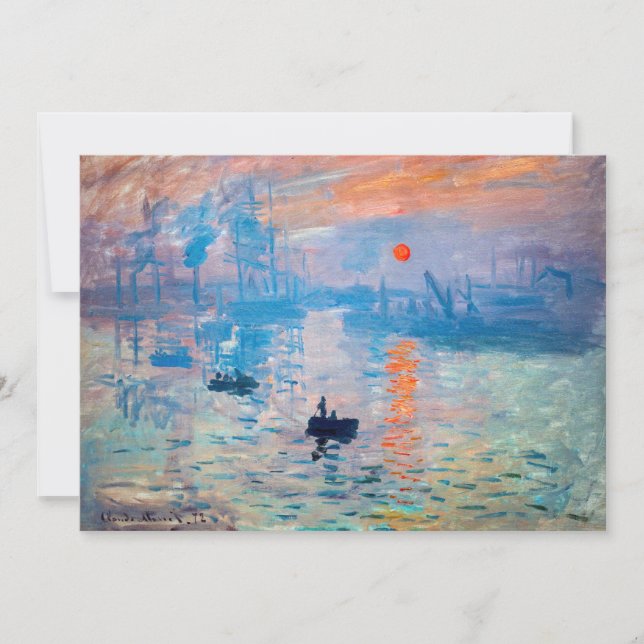 Invitación Claude Monet - Impresión, amanecer (Anverso)