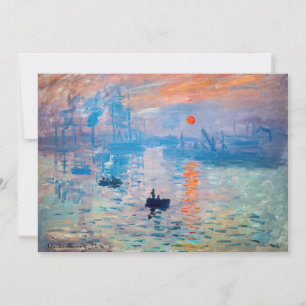 Invitación Claude Monet - Impresión, amanecer