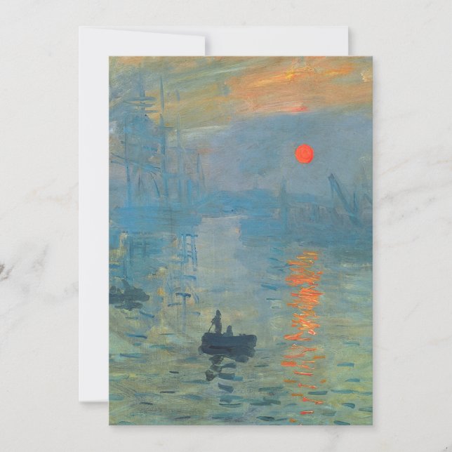 Invitación Claude Monet Impression Sunrise (Anverso)