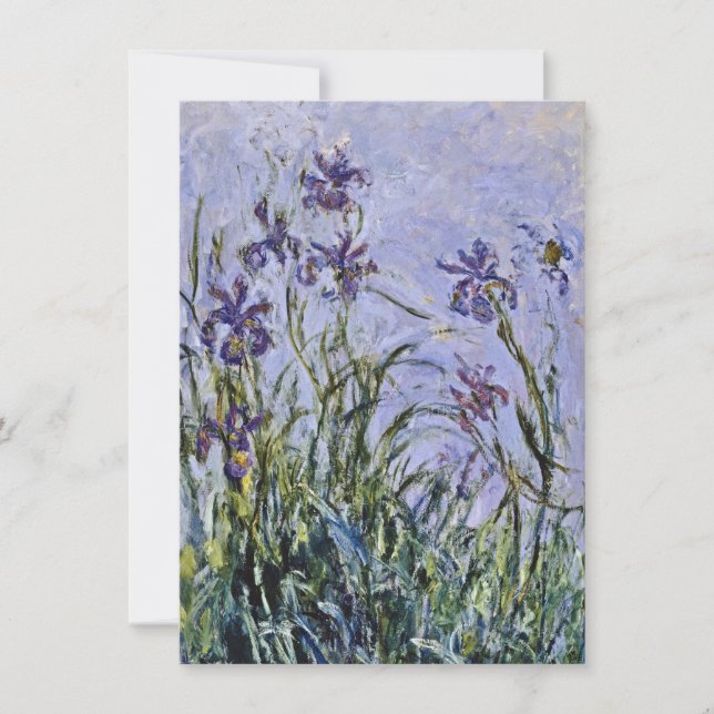 Invitación Claude Monet - Iris Mauves (Anverso)