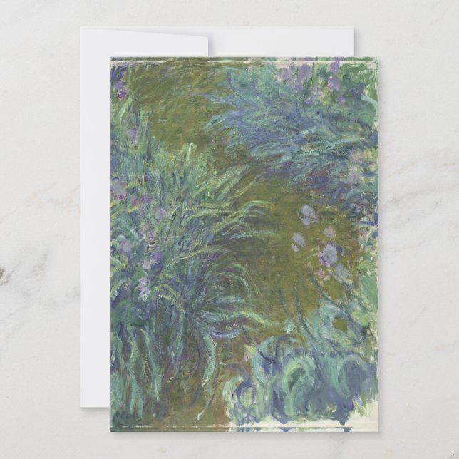 Invitación Claude Monet - Irises (Anverso)
