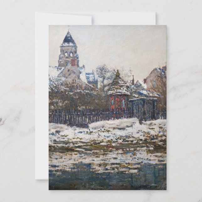 Invitación Claude Monet - La Iglesia de Vetheuil (Anverso)