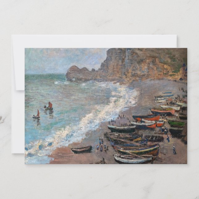 Invitación Claude Monet - La playa de Etretat (Anverso)