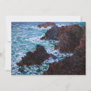 Invitación Claude Monet - Las rocas en Belle-Ile, Costa Salva