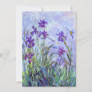 Invitación Claude Monet - Lilac Irises / Iris Mauves