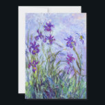 Invitación Claude Monet - Lilac Irises / Iris Mauves<br><div class="desc">Lilac Irises / Iris Mauves - Claude Monet,  1914-1917</div>