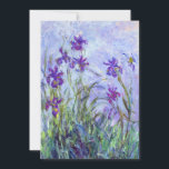 Invitación Claude Monet - Lilac Irises / Iris Mauves<br><div class="desc">Lilac Irises / Iris Mauves - Claude Monet,  1914-1917</div>