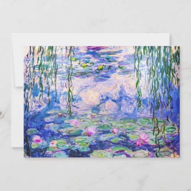 Invitación Claude Monet - Lilies de agua / Nympheas 1919 (Anverso)