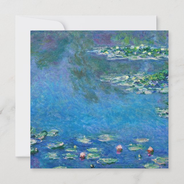 Invitación Claude Monet - lirios de agua 1906 (Anverso)