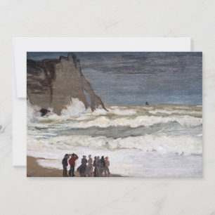 Invitación Claude Monet - Mar agitado en Etretat
