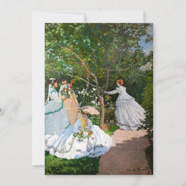 Invitación Claude Monet - Mujeres en el jardín