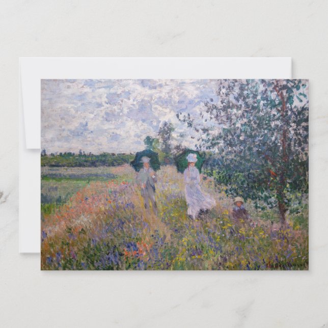 Invitación Claude Monet - Paseo cerca de Argentina (Anverso)