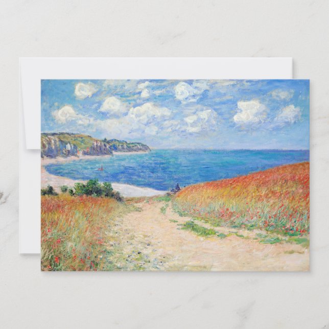 Invitación Claude Monet - Path in Wheat Fields at Pourville (Anverso)