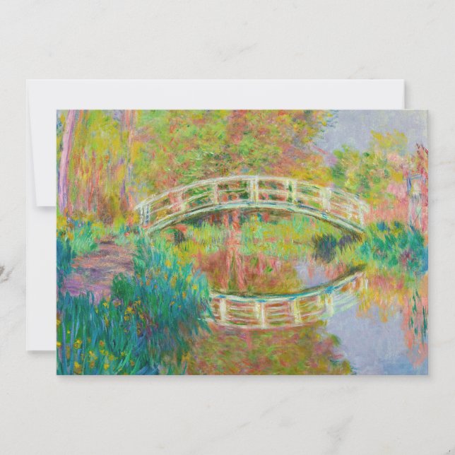 Invitación Claude Monet - Puente de futbol japonés, Giverny (Anverso)