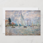 Invitación Claude Monet - Regata de barcos en Argenteuil<br><div class="desc">Regata de barcos en Argenteuil / Regate un Argenteuil - Claude Monet,  Petróleo en lienzo,  1874</div>