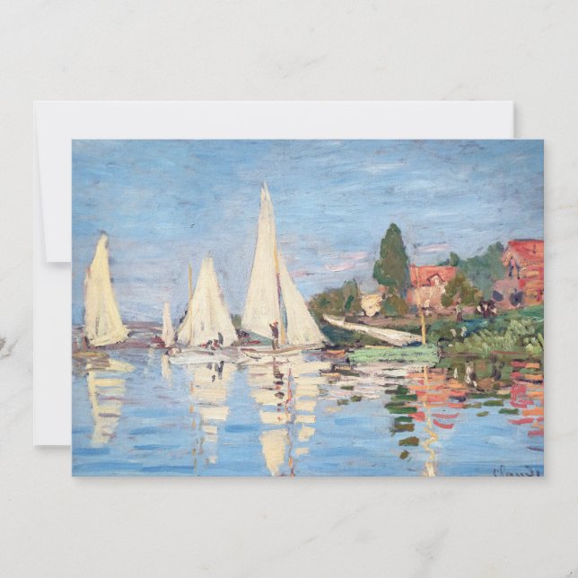 Invitación Claude Monet - Regattas en Argenteuil (Anverso)
