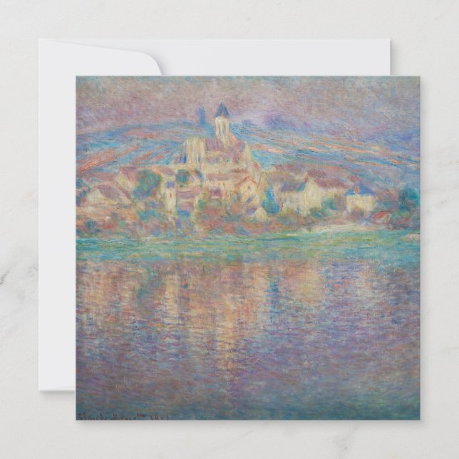 Invitación Claude Monet - Vetheuil, atardecer (Anverso)