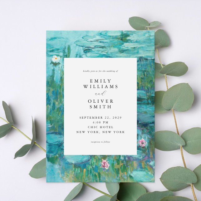Invitación Claude Monet Water Lilies Boda (Subido por el creador)