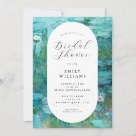 Invitación Claude Monet Water Lilies Bridal Shower