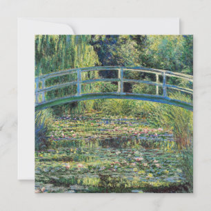 Invitación Claude Monet - Water Lily Pond y Puente Japanés