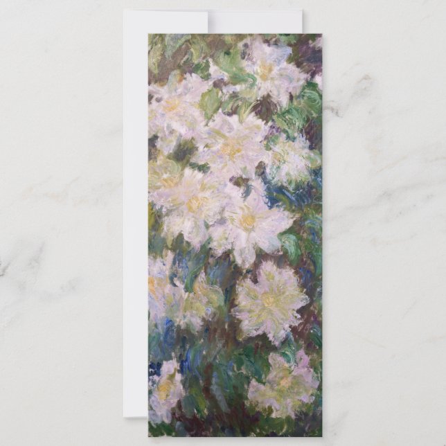 Invitación Claude Monet - White Clematis (Anverso)
