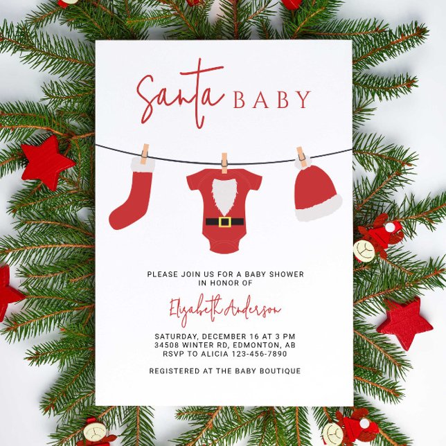 Invitación Clausura de Navidades de Baby Shower para bebés (Subido por el creador)