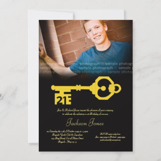 Invitación clave para la fiesta de cumpleaños núme