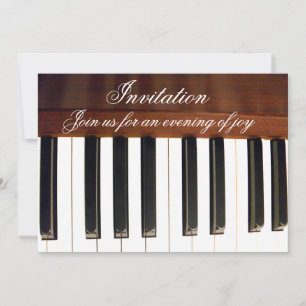 Invitación Claves de piano_