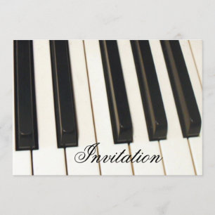 Invitación Claves de piano_