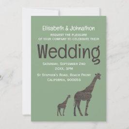 Invitación Clay Safari Giraffe, Boda ruso