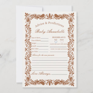 Invitación Clay Talavera Tile Consejos para el bebé con tarje