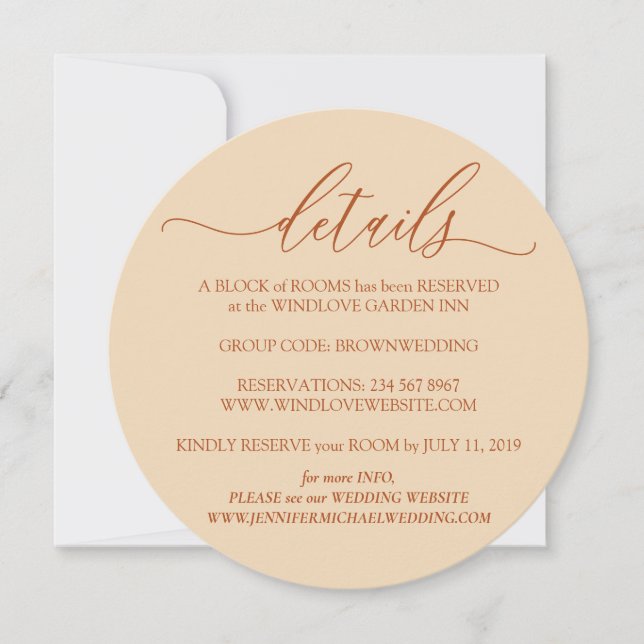 Invitación Clean Terracotta Details Simple Wedding (Anverso)