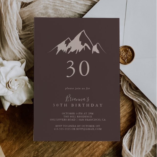 Invitación Clear Mountain Country 30th Birthday Fiesta (Subido por el creador)