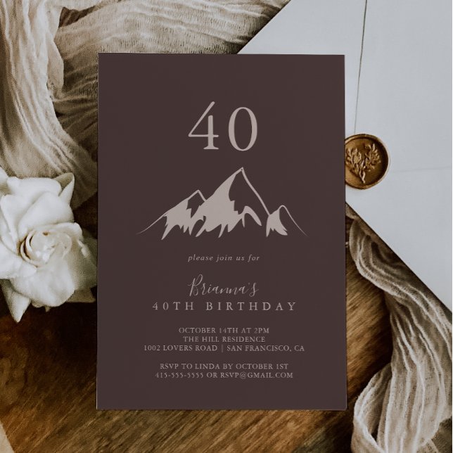 Invitación Clear Mountain Country 40 Birthday Fiesta (Subido por el creador)