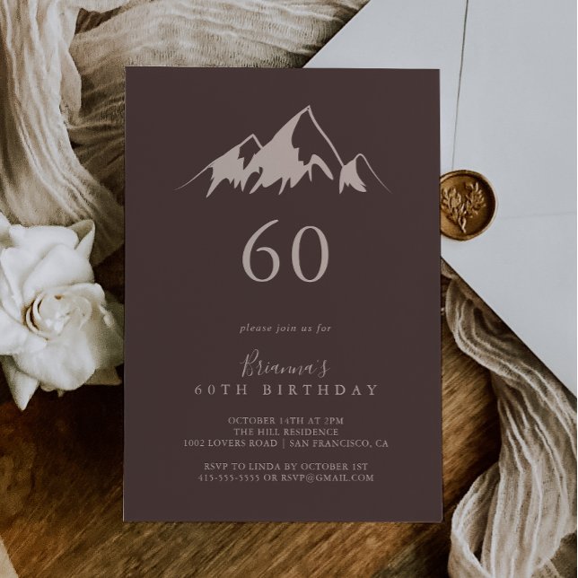 Invitación Clear Mountain Country 60th Birthday Party (Subido por el creador)