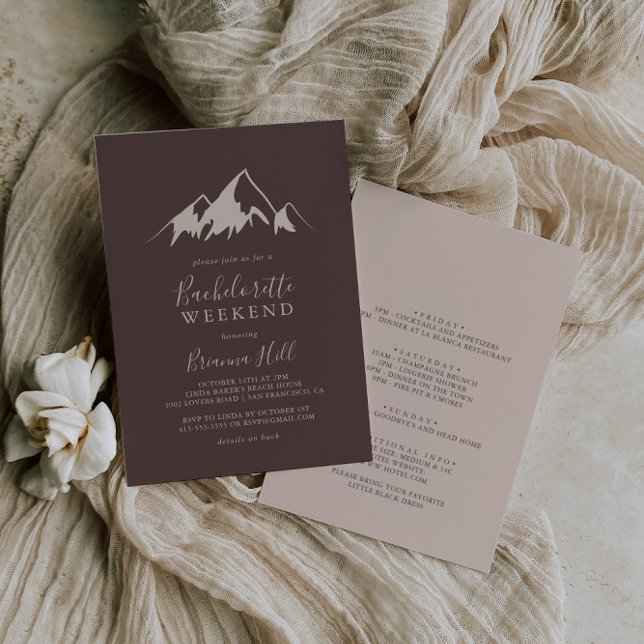 Invitación Clear Mountain Country Bachelorette Weekend (Subido por el creador)