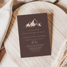 Invitación Clear Mountain Country Boda de Boda Español