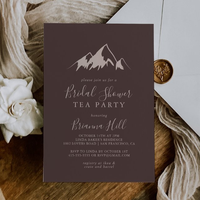 Invitación Clear Mountain Country Bridal Shower Tea Fiesta (Subido por el creador)