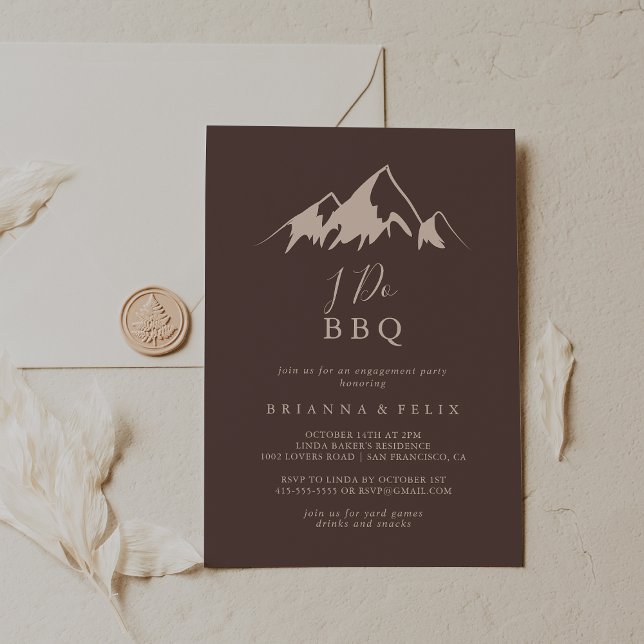Invitación Clear Mountain Country I Do BBQ Engagement Party (Subido por el creador)
