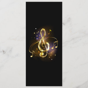 Invitación Clef Musical de Triple Dorado