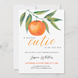 Invitación Clementine Watercolor "Cutie" Baby Shower