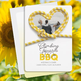 Invitación Climbing Towards I Do BBQ Wedding Shower Yellow